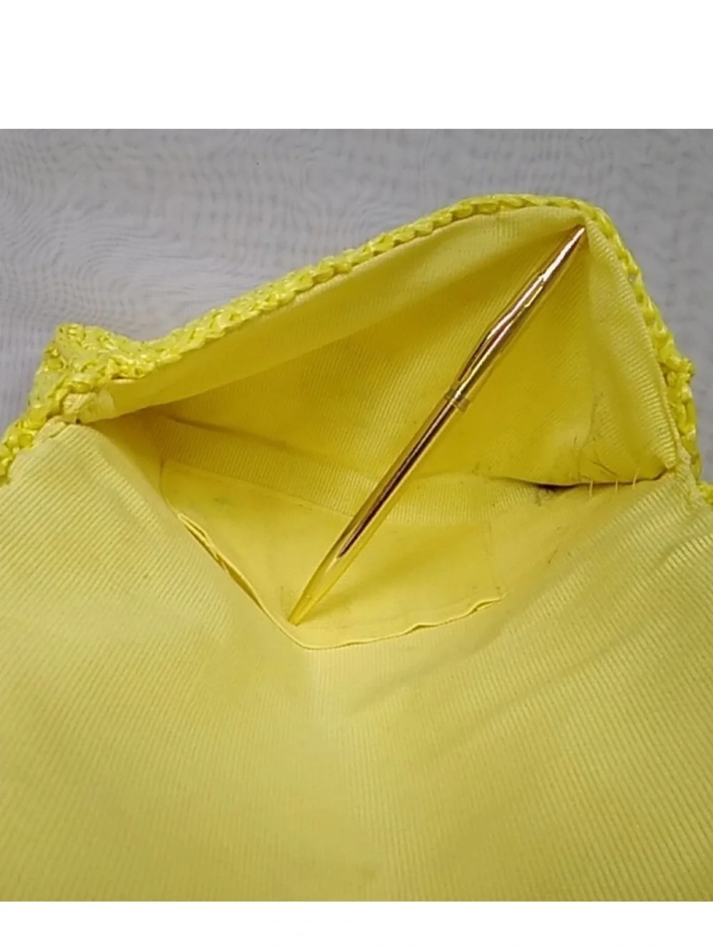 Handwoven Yellow Crochet Clutch Wristlet - Chic Women's Accessory